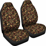 Skulls With Roses Car Seat Covers Tattoo Style 174914 - YourCarButBetter