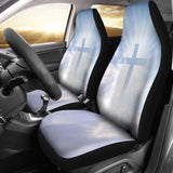 Sky Blue Cross In Clouds Car Seat Covers 160905 - YourCarButBetter