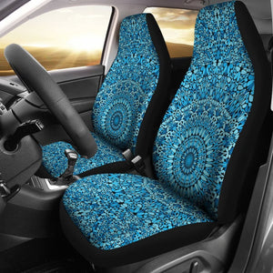 Sky Blue Mandala Car Seat Covers 093223 - YourCarButBetter