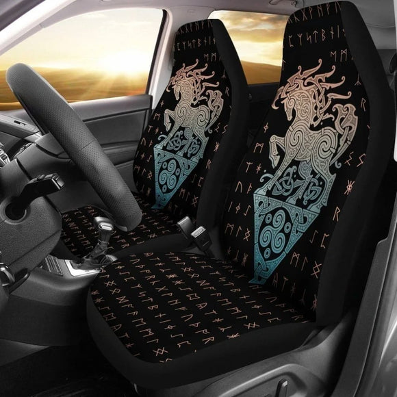 Sleipnir Odin’S Steed Viking Car Seat Covers Gift Idea 093223 - YourCarButBetter