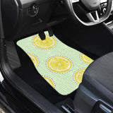 Slice Of Lemon Pattern Front And Back Car Mats 103131 - YourCarButBetter