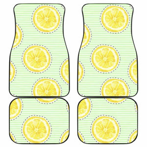 Slice Of Lemon Pattern Front And Back Car Mats 103131 - YourCarButBetter