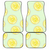 Slice Of Lemon Pattern Front And Back Car Mats 103131 - YourCarButBetter