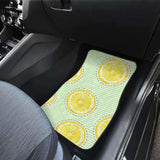 Slice Of Lemon Pattern Front And Back Car Mats 103131 - YourCarButBetter