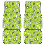 Slices Of Lime Design Pattern Front And Back Car Mats 194013 - YourCarButBetter