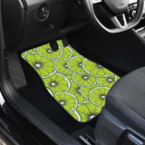 Slices Of Lime Design Pattern Front And Back Car Mats 194013 - YourCarButBetter