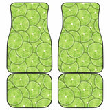 Slices Of Lime Pattern Front And Back Car Mats 194013 - YourCarButBetter
