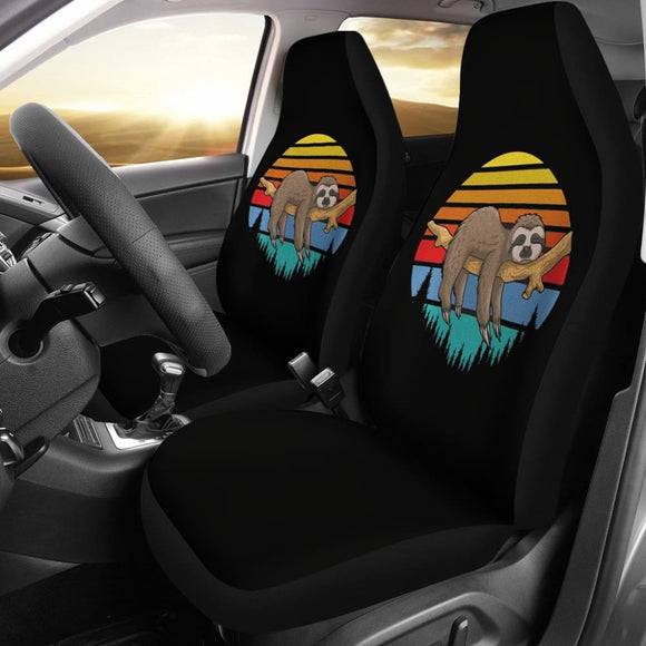 Sloth In Lazy World And Nothing Matter Car Seat Covers 211001 - YourCarButBetter