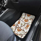 Sloths Hanging On The Tree Pattern Front And Back Car Mats 144902 - YourCarButBetter
