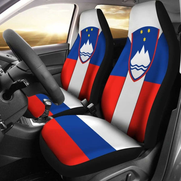 Slovenia Car Seat Cover Coat Of Arms Amazing 105905 - YourCarButBetter