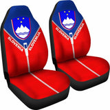 Slovenia Car Seat Cover With Straight Zipper Style 192609 - YourCarButBetter