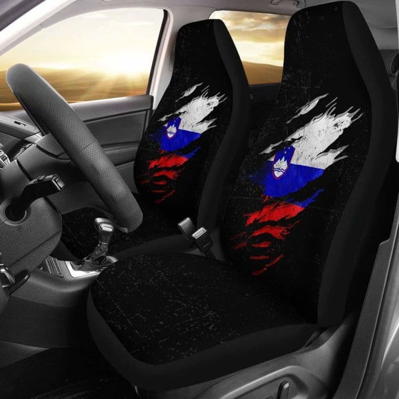 Slovenia In Me Car Seat Covers - Special Grunge Style 232125 - YourCarButBetter