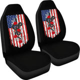 Snake And Flower Custom Design American Flag Style Car Seat Covers 212109 - YourCarButBetter