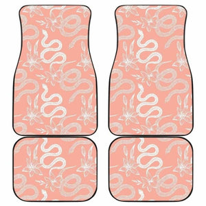 Snake Lilies Flower Pattern Front And Back Car Mats 232125 - YourCarButBetter