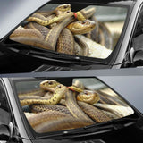 Snakes Closeup Hd Car Sun Shade 104020 - YourCarButBetter