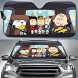 Snoopy & Peanuts Car Auto Sun Shade Windshield Funny Gift 103406 - YourCarButBetter