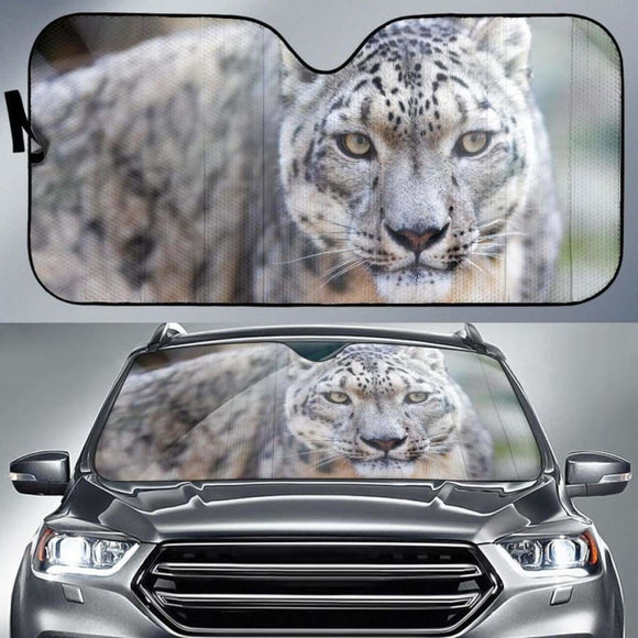 Snow Leopard Zoo Starring 4K Car Sun Shade 172609 - YourCarButBetter