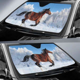 Snow Winter Horse Auto Sun Shades 172609 - YourCarButBetter