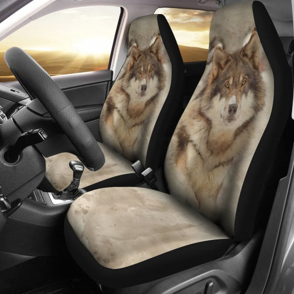 Snow Wolf Car Seat Covers 174510 - YourCarButBetter