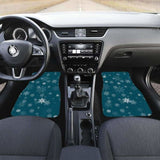 Snowflake Pattern Dark Background Front And Back Car Mats 110728 - YourCarButBetter