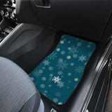 Snowflake Pattern Dark Background Front And Back Car Mats 110728 - YourCarButBetter