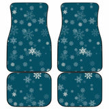 Snowflake Pattern Dark Background Front And Back Car Mats 110728 - YourCarButBetter
