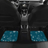 Snowflake Pattern Dark Background Front And Back Car Mats 110728 - YourCarButBetter