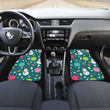 Snowman Bird Decorative Elements Christmas Pattern Front And Back Car Mats 112608 - YourCarButBetter
