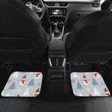 Snowman Christmas Tree Snow Gray Background Front And Back Car Mats 112608 - YourCarButBetter