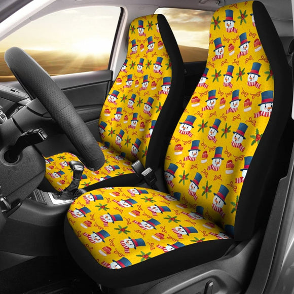 Snowman Pattern Car Seat Covers Car Decoration 211903 - YourCarButBetter