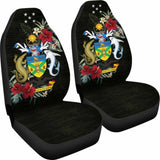 Solomon Islands Car Seat Covers - Solomon Islands Coat Of Arms Hibiscus - 232125 - YourCarButBetter