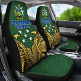 Solomon Islands Car Seat Covers - Solomon Flag Coat Of Arms Premium - Amazing 1 105905 - YourCarButBetter