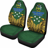 Solomon Islands Car Seat Covers - Solomon Flag Coat Of Arms Premium - Amazing 1 105905 - YourCarButBetter