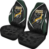 South Africa Car Seat Covers - South African Spirit (White) 093223 - YourCarButBetter