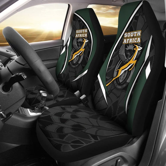 South Africa Car Seat Covers - South African Spirit (White) 093223 - YourCarButBetter