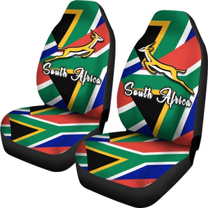 South Africa Springbok Car Seat Covers Flag Patch Up Version 093223 - YourCarButBetter