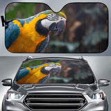 South American Parrot Blue And Yellow Macaw Car Sun Shade 460402 - YourCarButBetter