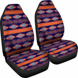 Southwest Navajo Native American Blue Orange Micro Fiber Auto Car Seat Covers 105905 - YourCarButBetter