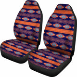 Southwest Navajo Native American Blue Orange Micro Fiber Auto Car Seat Covers 105905 - YourCarButBetter