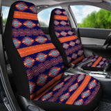 Southwest Navajo Native American Blue Orange Micro Fiber Auto Car Seat Covers 105905 - YourCarButBetter