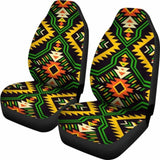 Southwest Navajo Native American Green Yellow Micro Fiber Auto Car Seat Covers 105905 - YourCarButBetter