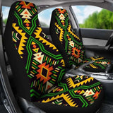 Southwest Navajo Native American Green Yellow Micro Fiber Auto Car Seat Covers 105905 - YourCarButBetter