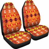 Southwest Navajo Native American Orange Micro Fiber Auto Car Seat Covers 105905 - YourCarButBetter