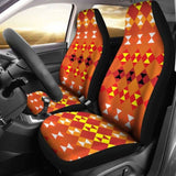 Southwest Navajo Native American Orange Micro Fiber Auto Car Seat Covers 105905 - YourCarButBetter