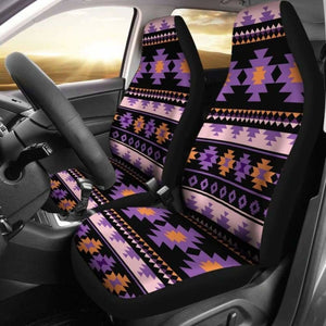 Southwest Navajo Native American Purple Black Micro Fiber Auto Car Seat Covers Covers 105905 - YourCarButBetter