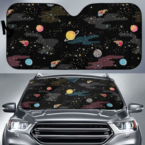 Space Pattern Car Auto Sun Shades 550317 - YourCarButBetter