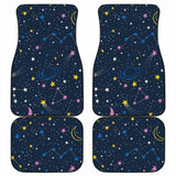 Space Pattern With Planets Comets Constellations And Stars Front And Back Car Mats 142711 - YourCarButBetter