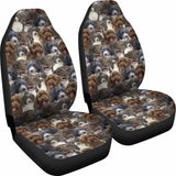 Spanish Water Dog Full Face Car Seat Covers 090629 - YourCarButBetter