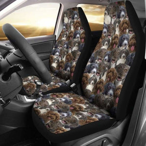 Spanish Water Dog Full Face Car Seat Covers 090629 - YourCarButBetter