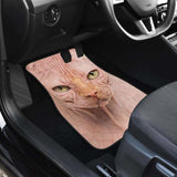 Sphynx Cat Car Floor Mats Funny Cat Face 112428 - YourCarButBetter